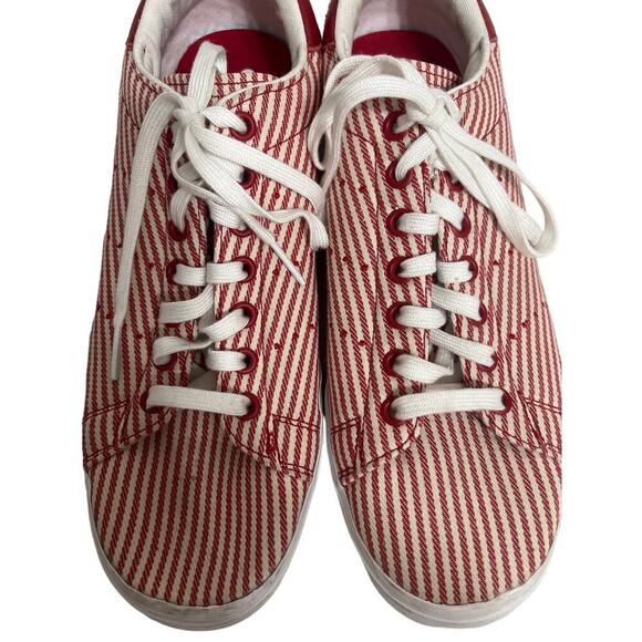 Adidas Stan Smith Red Pinstripe Striped Vulc Sneakers Size 9 - Picture 7 of 8